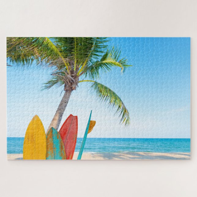 Puzzle Plage Tropical Surfboard (Horizontal)