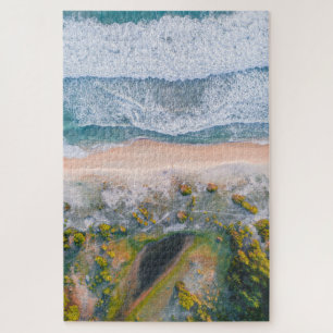Puzzle Plage, Vue aérienne du paysage marin