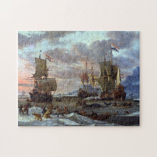 Puzzle Plages baleiniers Océan Arctique Abraham Storck 16 (Horizontal)