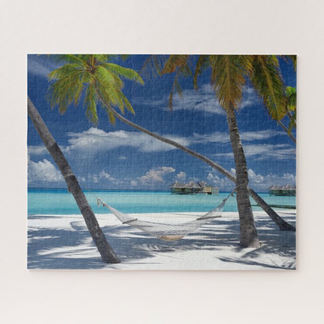 Puzzle Plages tropicales | Sandy Beach, Maldives (Horizontal)