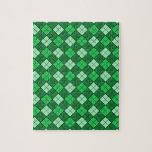 Puzzle Plaid vert