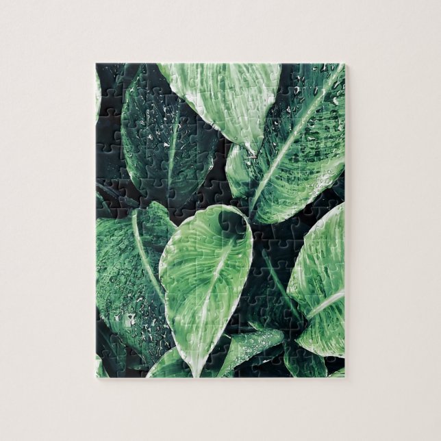 Puzzle Plant Print Vert Kunst Green Art (Vertical)