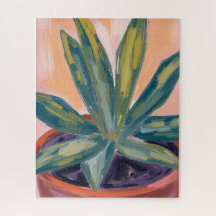 Plante d'intérieur en pot Aquarelle verte botaniqu