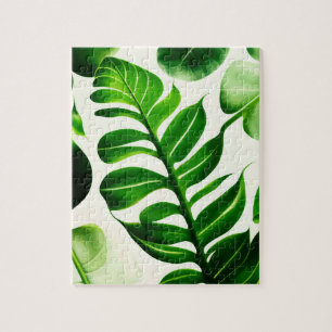 Puzzle Plantes botaniques Feuille verts