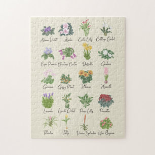 Puzzle Plantes intérieurs et leurs noms - Cadeaux amoure