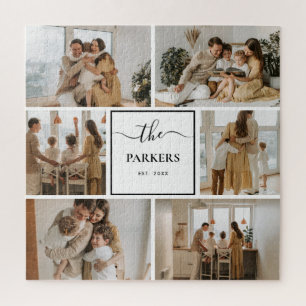 Puzzle Plaque de collage de photos de famille personnalis