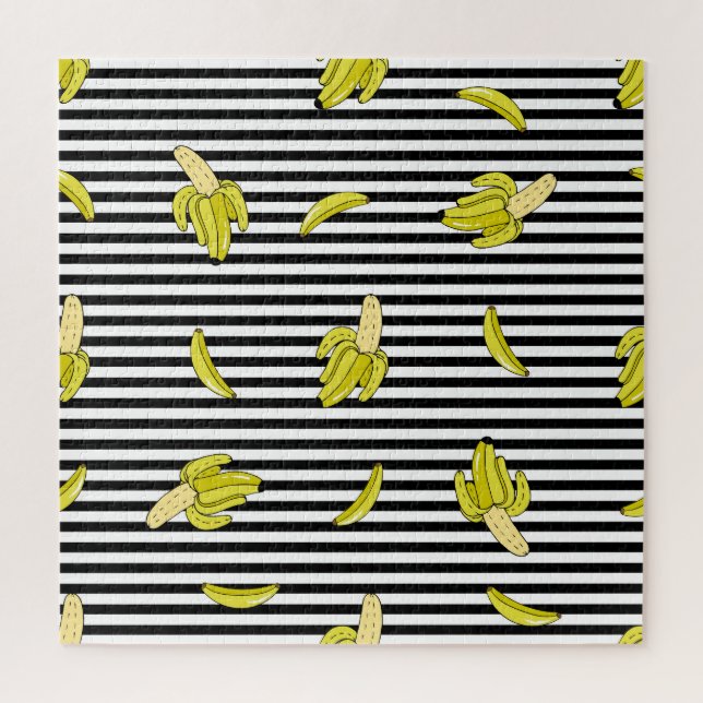 Puzzle Plaques de banane de dessin animé : style rétro. (Vertical)