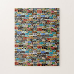 Puzzle Plaques de licence Vintages