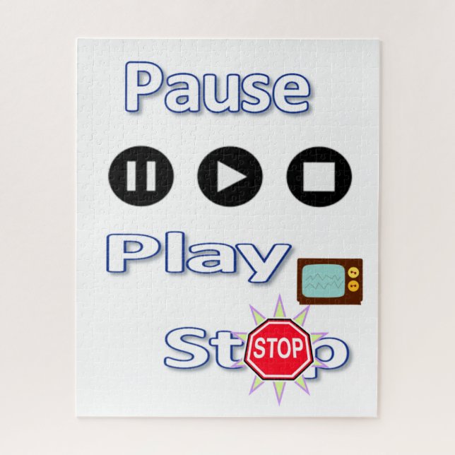 Puzzle Play Pause Stopp (Vertikal)