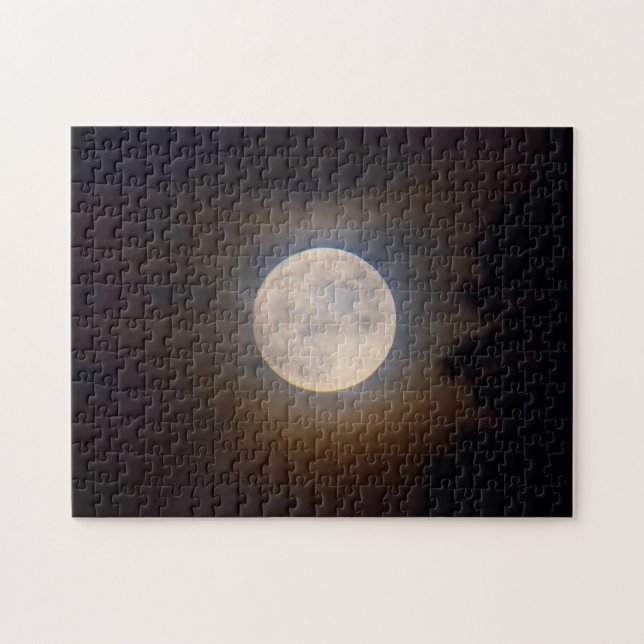 Puzzle Pleine lune traversant les nuages - 11x14 (Horizontal)