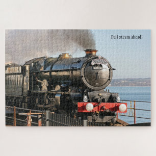 Puzzle Pleine vapeur devant, train vintage, personnalisé