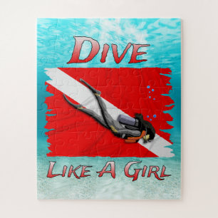 Puzzle Plonger comme une fille SCUBA