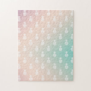 Puzzle Plum Peach Aqua Tie Tee Tee Personne des Ananas tr
