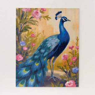 Puzzle Plumes de paon Fleur Animale Belle
