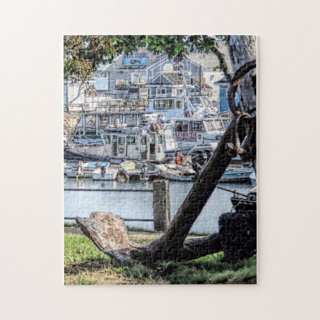 Puzzle Plymouth, MA Town Wharf (Vertical)