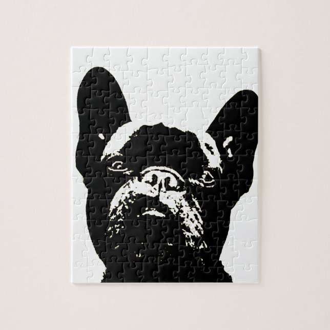 Puzzle Pochoir de bouledogue français (Vertical)