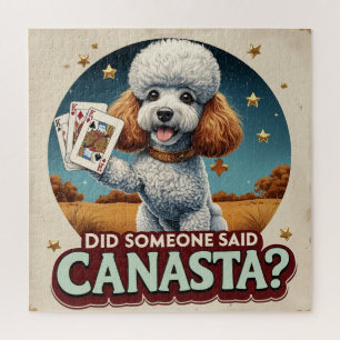 Puzzle Poddle aime le jeu de canasta 