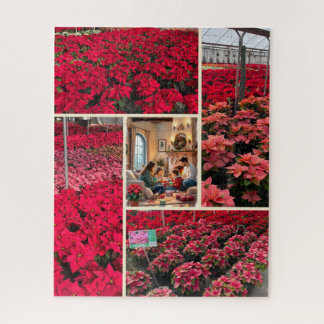 Puzzle Poinsettia Ajoutez Votre Photo Cadeau de Noël