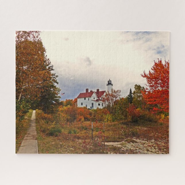 PUZZLE/ POINT IROQUOIS LIGHTHOUSE MICHIGAN U.P. (Horizontal)