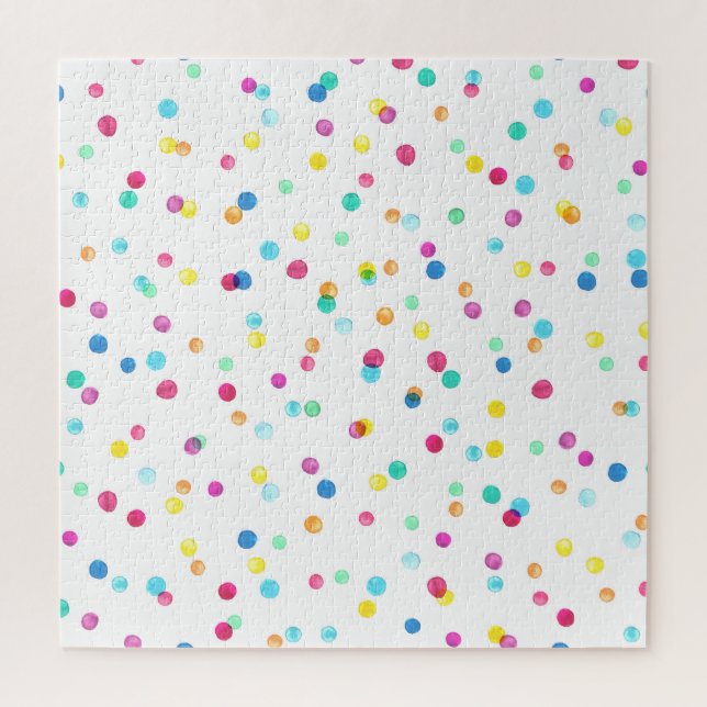 Puzzle Points Aquarelle Lumineux : Motif transparent. (Vertical)