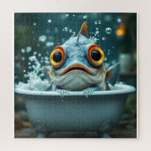 Puzzle Poisson amusant dans le bain