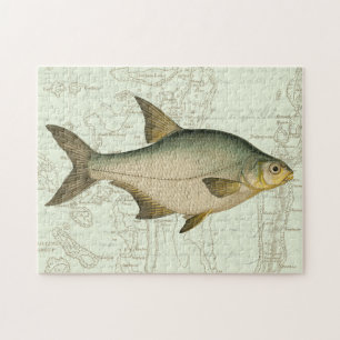 Puzzle Poisson d'eau douce sur la carte