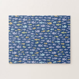 Puzzle Poisson Nage Cute Motif nautique Difficile