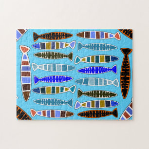 Puzzle Poisson rayé multicolore Thunder_Cove