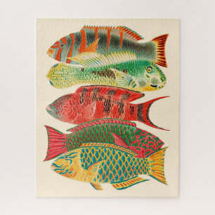 Puzzle poisson tropical vintage