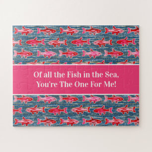 Puzzle Poissons roses et rouges pour la Saint-Valentin