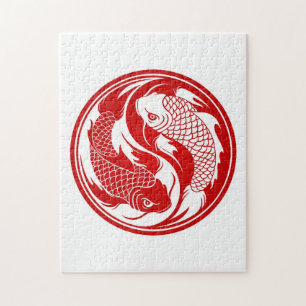 Puzzle Poissons rouges et blancs de Yin Yang Koi