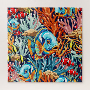 Puzzle Poissons Tropicaux Vives Couleurs d'Été