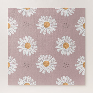 Puzzle Poitrine rose : Motif à répétition florale.