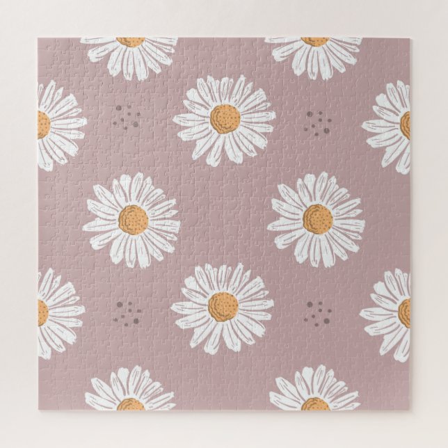 Puzzle Poitrine rose : Motif à répétition florale. (Vertical)