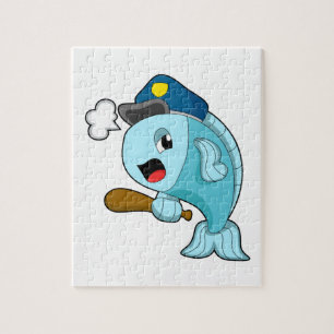 Puzzle Police des poissons casquette de police