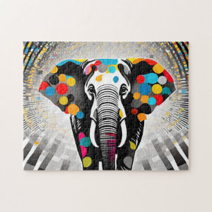 Puzzle Polka Dot Elephant Moderne Amusant
