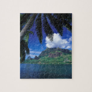 Puzzle Polynésie française, Moorea. Baie de Cook. Vert