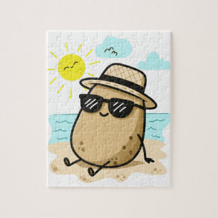 Puzzle Pomme de terre sur la plage ambiance estivale