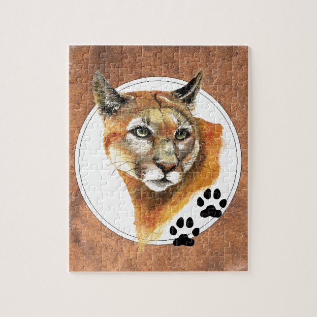 Puzzle Pomme, Lion de montagne, Cougar, Collection nature (Vertical)