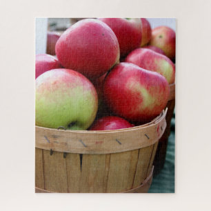 Puzzle Pommes fraîches en panier au marché des agriculteu
