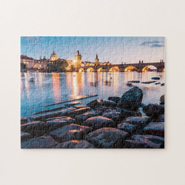Puzzle Pont Charles, Prague au coucher du soleil (Horizontal)