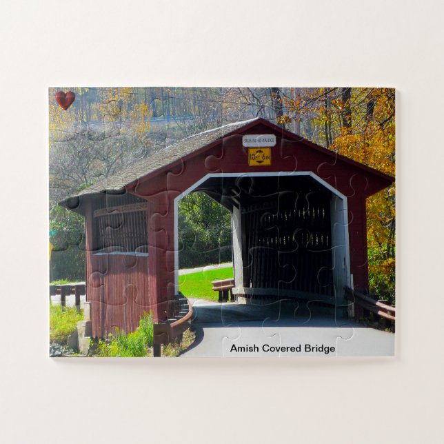 Puzzle Pont couvert Amish (Horizontal)