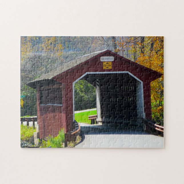 Puzzle Pont couvert Amish. (Horizontal)