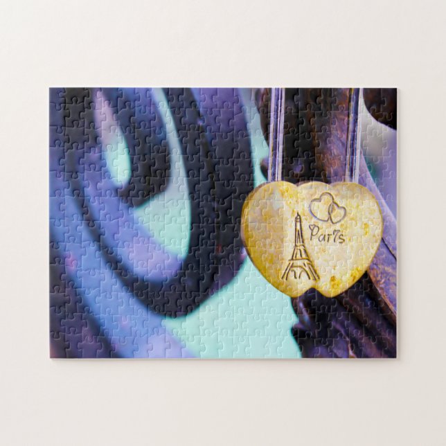 Puzzle Pont des Arts Love Locks Paris. (Horizontal)