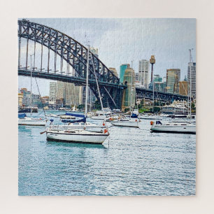 Puzzle Pont du port de Sydney avec yachts