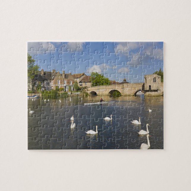 Puzzle Pont en pierre voûté et rivière Ouse, St Ives, (Horizontal)