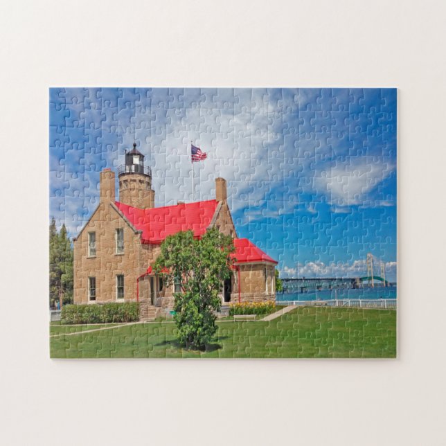 Puzzle Pont Mackinac Michigan. (Horizontal)