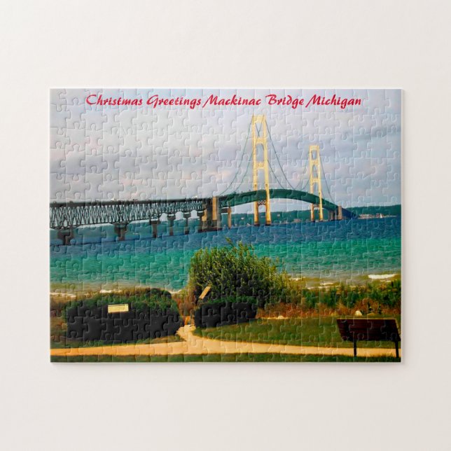Puzzle Pont Mackinac Michigan. (Horizontal)