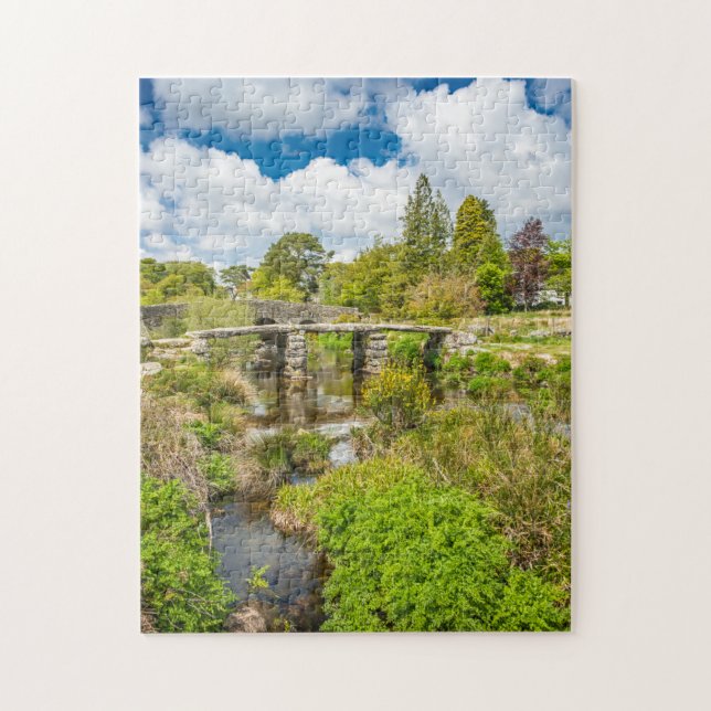 Puzzle Pont médiéval en verre au-dessus de la rivière à D (Vertical)
