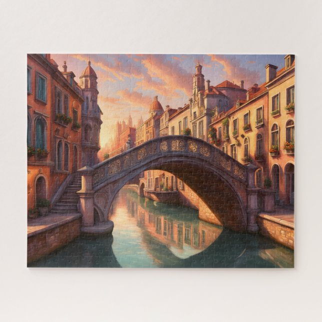Puzzle Pont Orné au-dessus d'un canal (Horizontal)